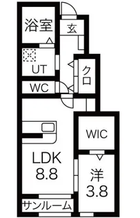 レユシール【1階】の間取り