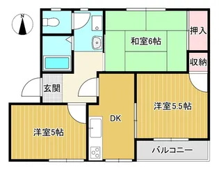 ブランシェ下森B【1階】の間取り