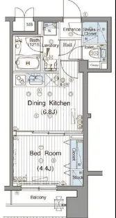 グランドガーラ神田【4階】の間取り