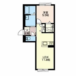 チェリーヴィエ【1階】の間取り