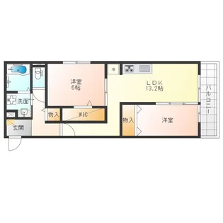 コンフィエ鳴尾【2階】の間取り
