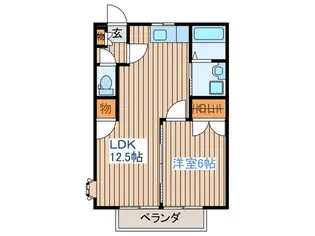 グランデュール白石蔵王【1階】の間取り