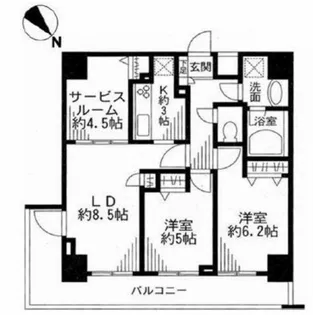 ドゥーエ東十条【14階】の間取り