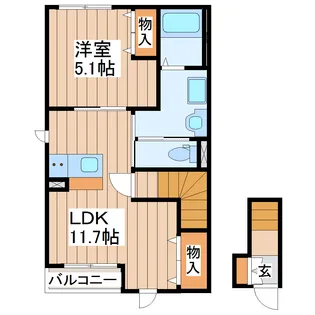 グルーヴィS.T大野田【2階】の間取り