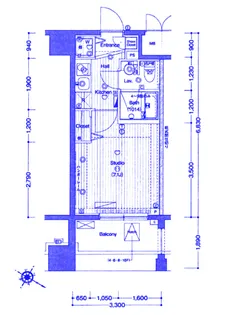ガーラ・プレシャス横濱関内【7階】の間取り