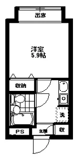 桜新町ハイツ【4階】の間取り