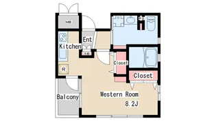 ワコーレヴィータ月見山【2階】の間取り