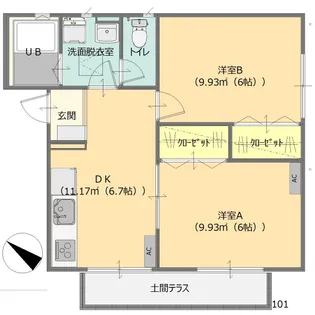 YMコーポ【1階】の間取り