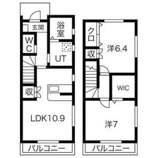 グランドゥールI(A)【1階】の間取り