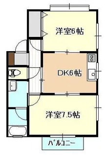 グレース坂井砂山B【1階】の間取り