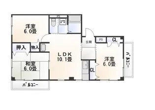 ヴァンベール【3階】の間取り