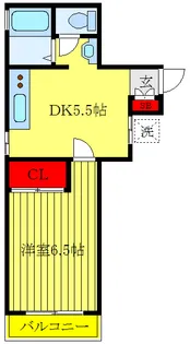 コーポ林【1階】の間取り
