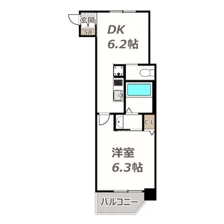 リフレス天王寺国分町【8階】の間取り
