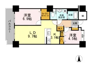 品川シーサイドビュータワーI【16階】の間取り