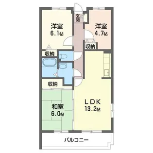 グラン・シャリオ 富岡【1階】の間取り
