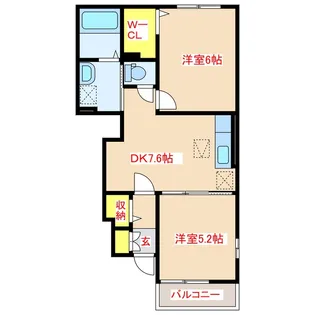 アメニティTODORO【1階】の間取り