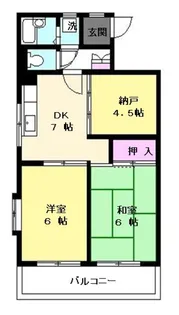 パインハイツ【4階】の間取り
