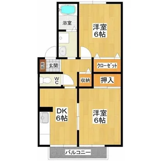 インペリアル東台B棟【1階】の間取り