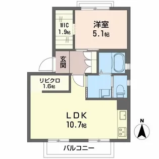 ウエストガーデンI【2階】の間取り
