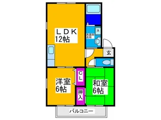 土佐屋台ハイツI【1階】の間取り