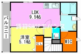 ルーツ17番館【2階】の間取り
