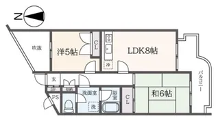 サンヒルズヨコハマ【2階】の間取り