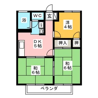 アムール秋山A【2階】の間取り