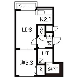 グランドサクセス平岸【1階】の間取り