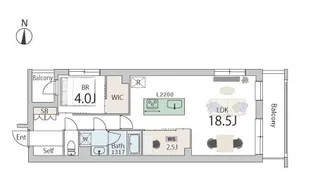 GranDuo奥沢【1階】の間取り