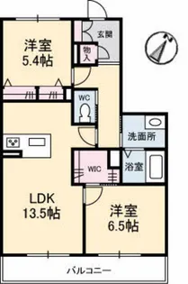 ボナールコート伴東【1階】の間取り