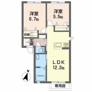 シャーメゾン・アゼリア F棟【1階】の間取り