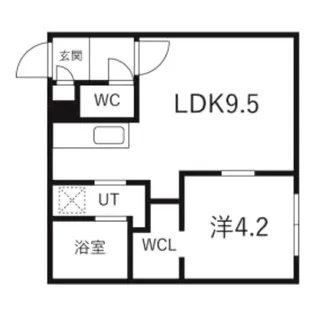 Bell Court発寒南(ベルコート発寒南)【4階】の間取り