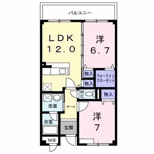 ポラリスA棟【2階】の間取り