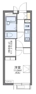 レオパレスサンフラワーA【2階】の間取り