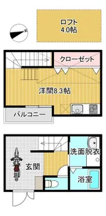 Crecia古市橋駅南の間取り
