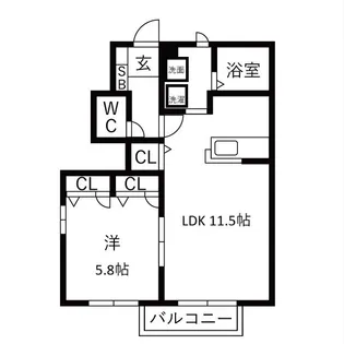 レジェンド・ヤマトB【1階】の間取り