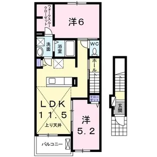 トレボル イ カメリア B【2階】の間取り