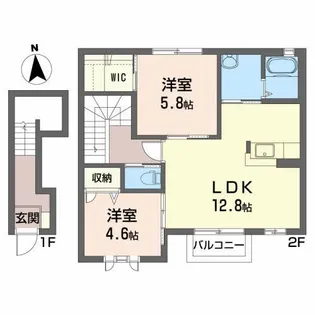 トリプルエイト【2階】の間取り