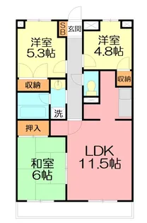 マイメゾン湘南二番館【1階】の間取り