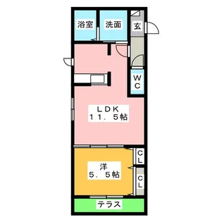 ヴェール高畑公園【1階】の間取り
