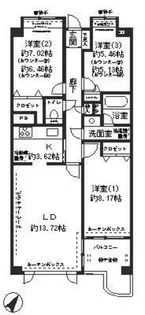 グランフォート目黒【1階】の間取り