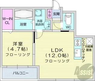 Footon札幌【2階】の間取り