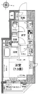 アイルカナーレ深川【9階】の間取り