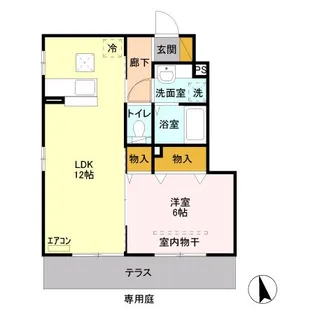 ラコントル B【1階】の間取り