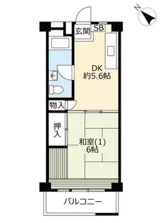 UR千葉出洲港【5階】の間取り