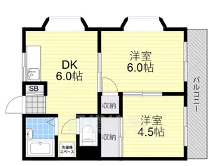 タクティ三津屋【3階】の間取り