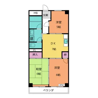 グリーンヒル平針【3階】の間取り