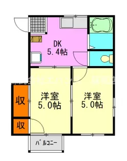 ライトコーポ蘇我II【2階】の間取り