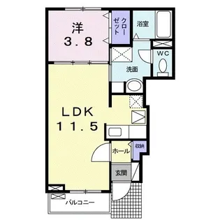 レオ・レグルス【1階】の間取り