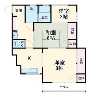 コーポ美和【1階】の間取り
